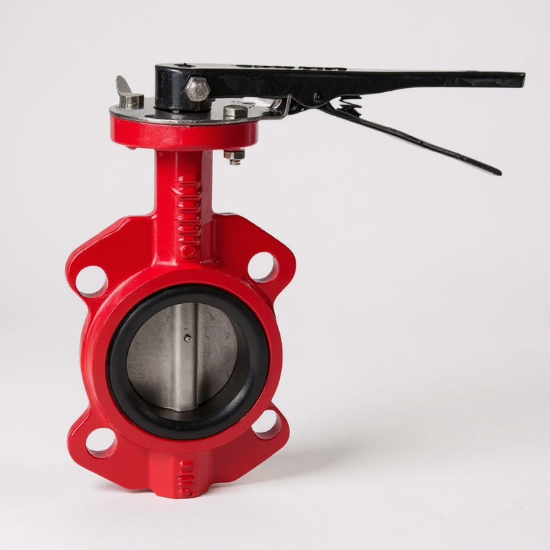 Lever Operated Cast Iron Butterfly Valve - Wafer Connection, Stainless Steel Disc (5")