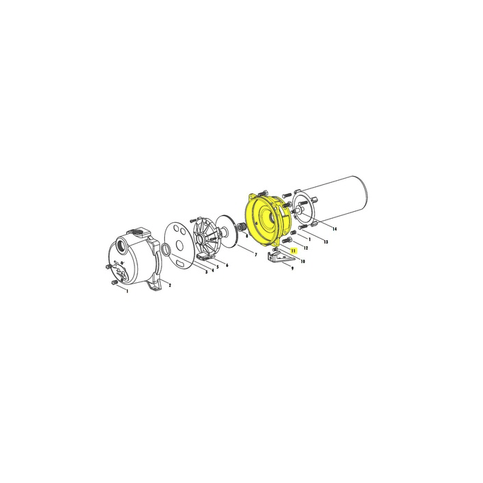 Goulds 1K310 Pump Motor Adapter – Heavy-Duty Cast Iron Intermediate Housing for GT and JS Series Pumps