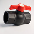 2'' PVC Ball Valve with T Handle SCH80 Plastic Water Pipe Rotate Shut Off Switch Black Red Slip Connector Fitting
