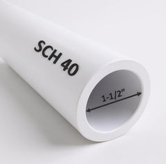 1-1/2" Schedule 40 PVC Pipe – Custom Cut Lengths (1FT to 8FT)