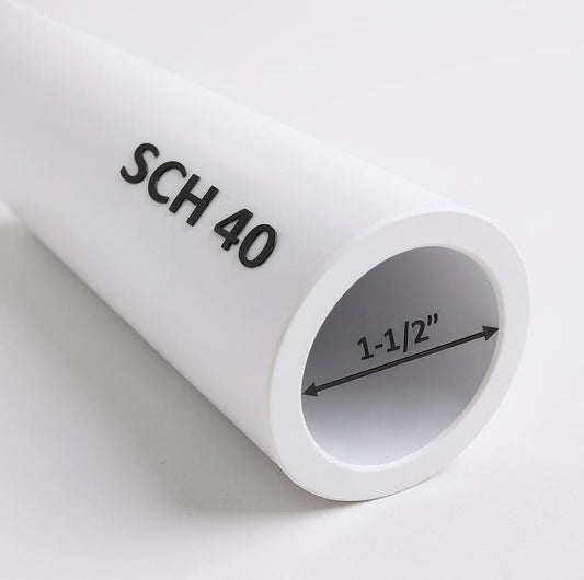 1-1/2" Schedule 40 PVC Pipe – Custom Cut Lengths (1FT to 8FT)