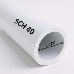 2-1/2" Schedule 40 PVC Pipe – Custom Cut Lengths (1FT to 8FT)